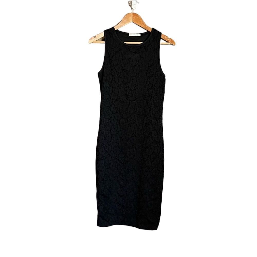NWOT! Faye black lace lined sleeveless dress